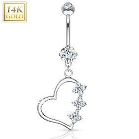 Piercing coeur pendant or...